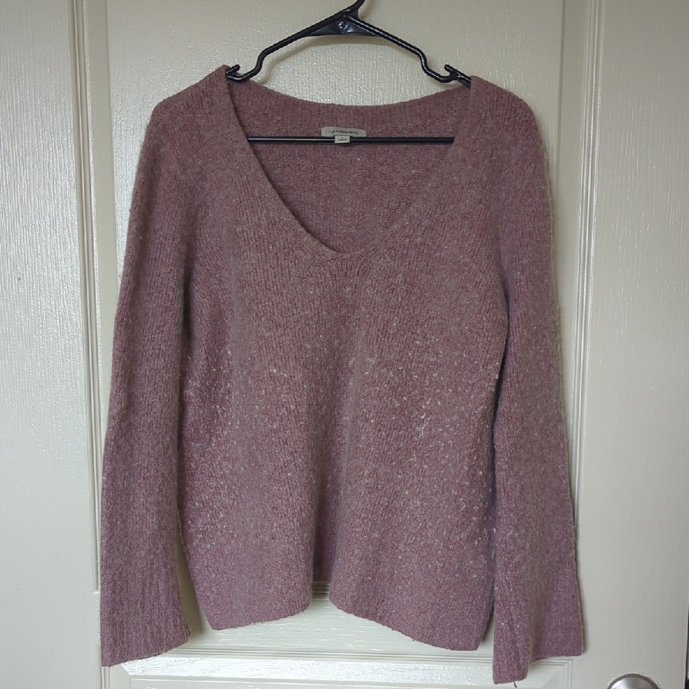 Calvin Klein Jeans Mauve V-Neck Sweater